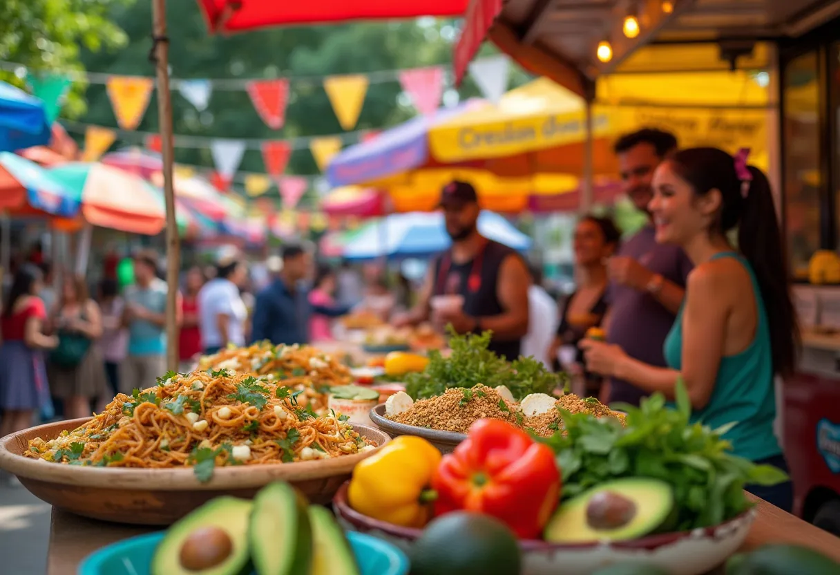 The lively scene captures the essence of the resurgence of authentic Mexican street food globally.