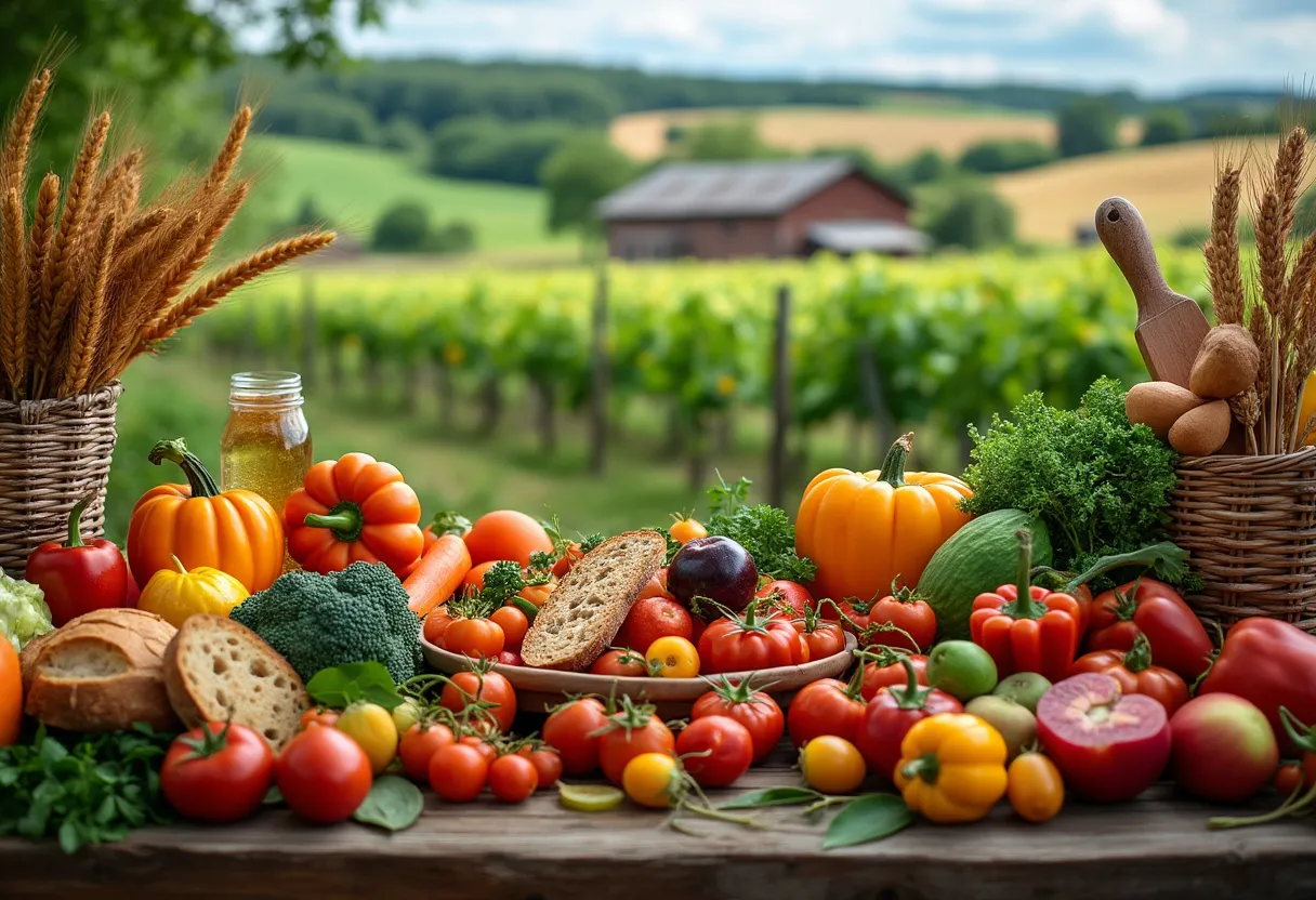 Celebrating the beauty of local produce in American cuisine.