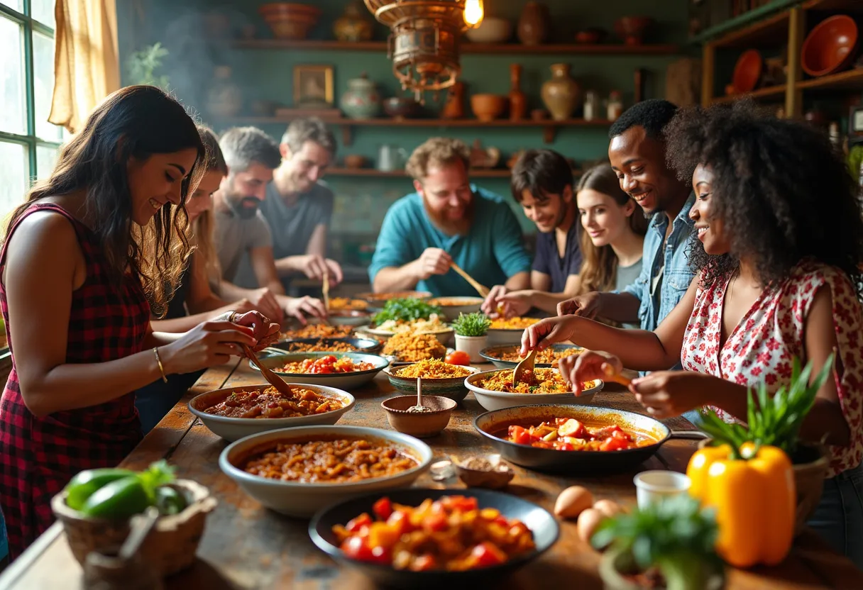 A lively Cajun cooking class in action, blending flavors and traditions in New Orleans.